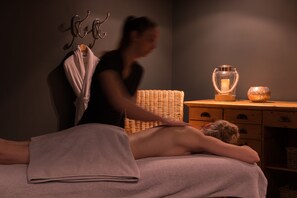 Steam room, body treatments, body scrubs, facials