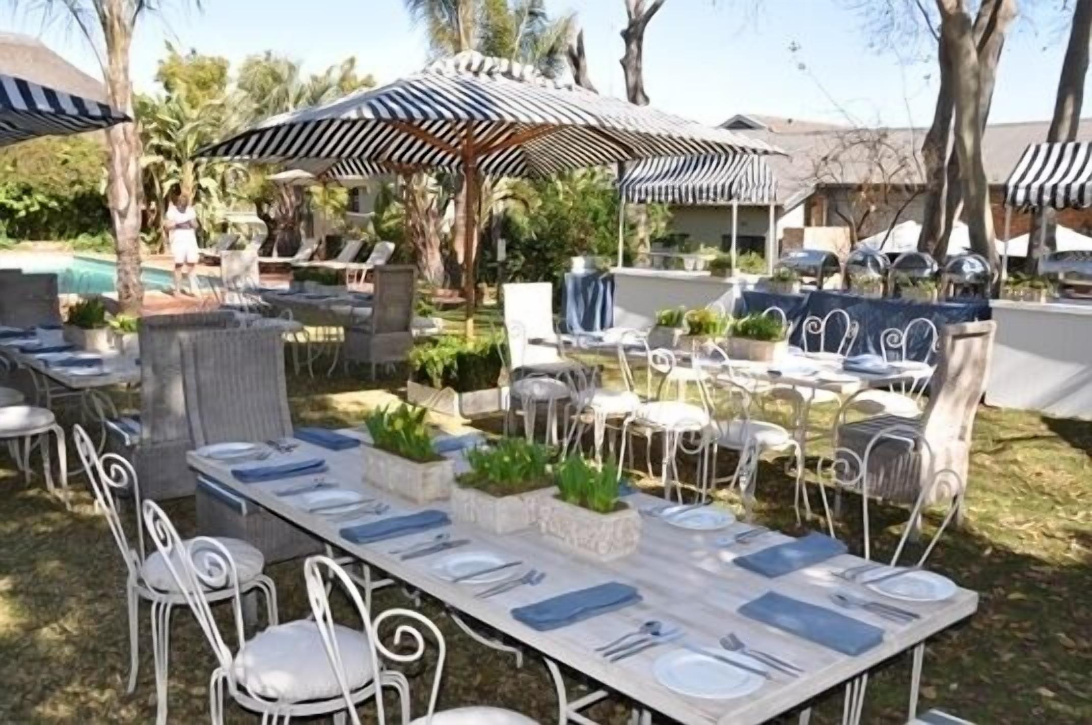 outdoor banquet area