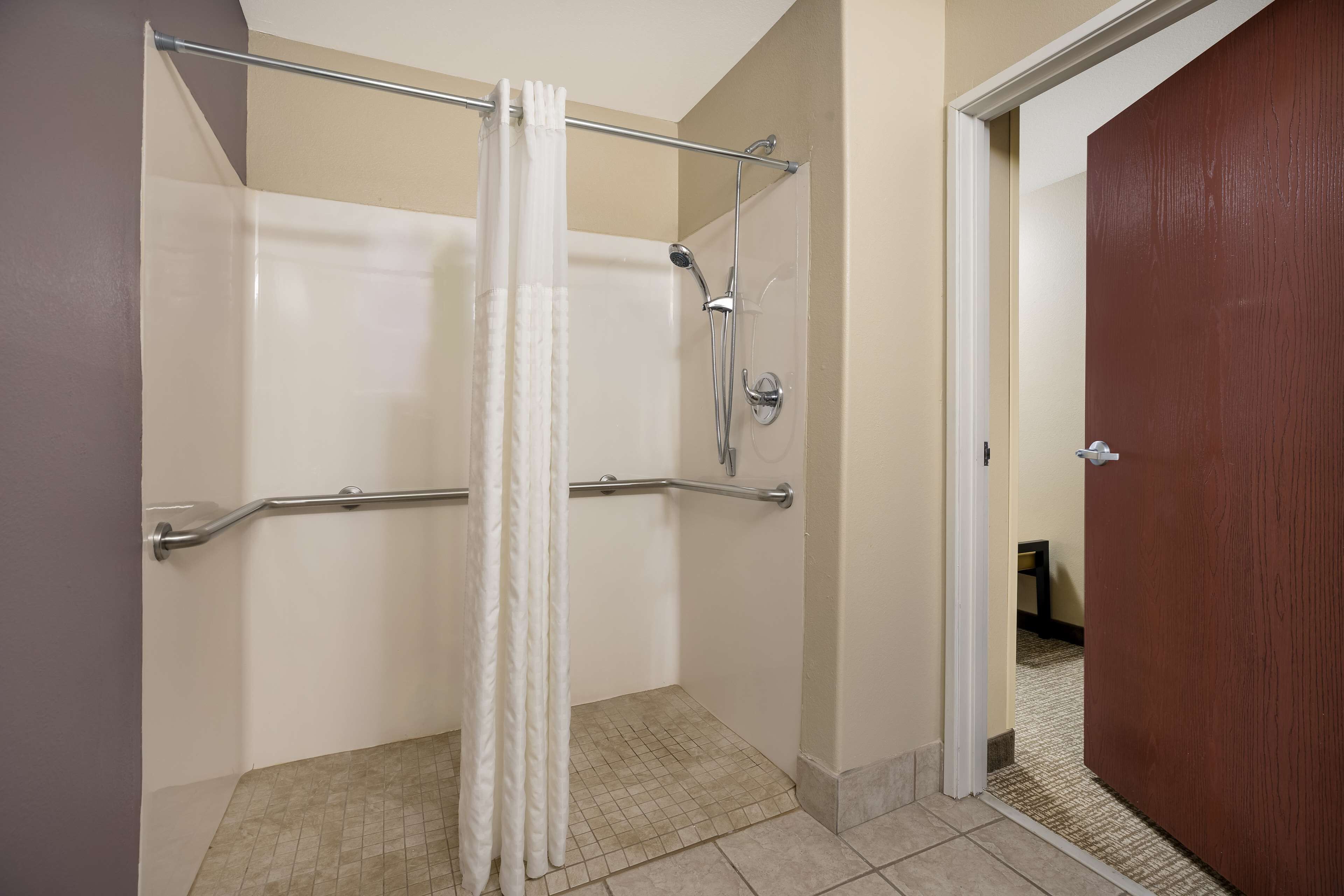 suite, 1 king bed with sofa bed, accessible, non smoking (with sofabed) | bathroom | combined shower/bathtub, free toiletries, hair dryer, towels