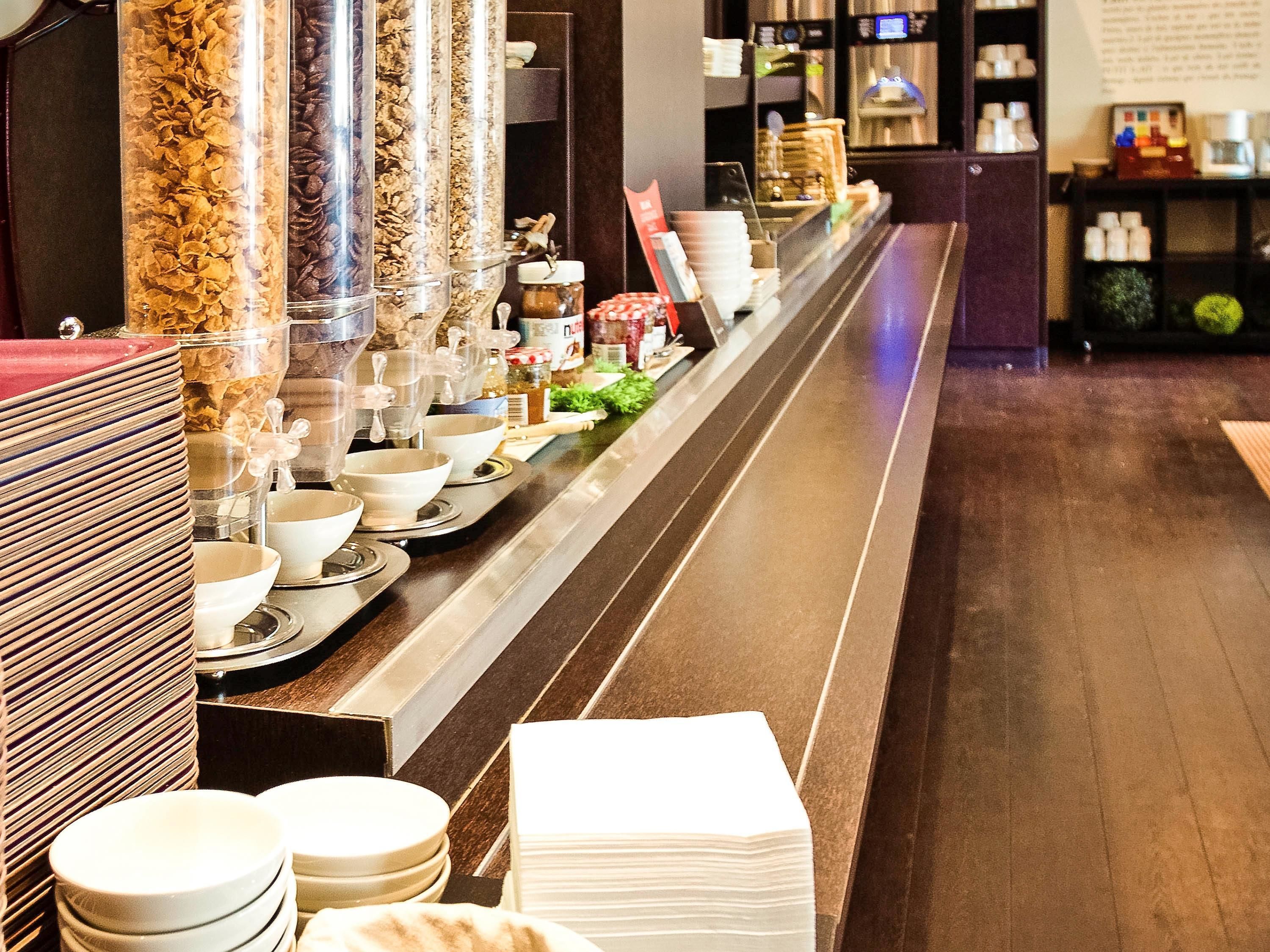 daily buffet breakfast (eur 12.90 per person)