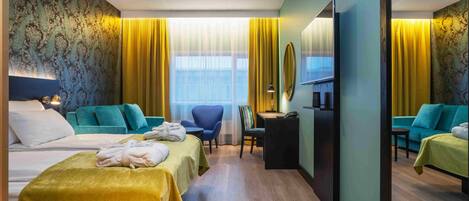 Premium bedding, minibar, in-room safe, desk