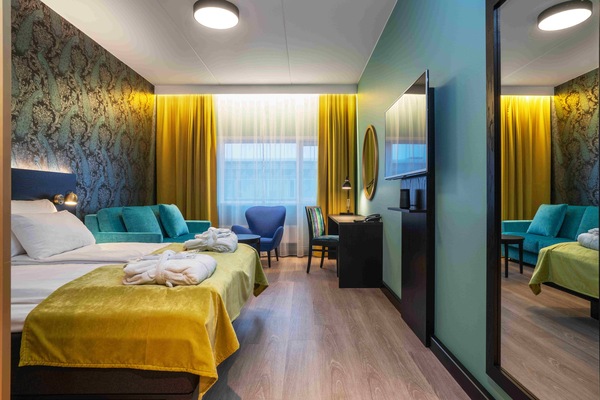 Ropa de cama de alta calidad y minibar
