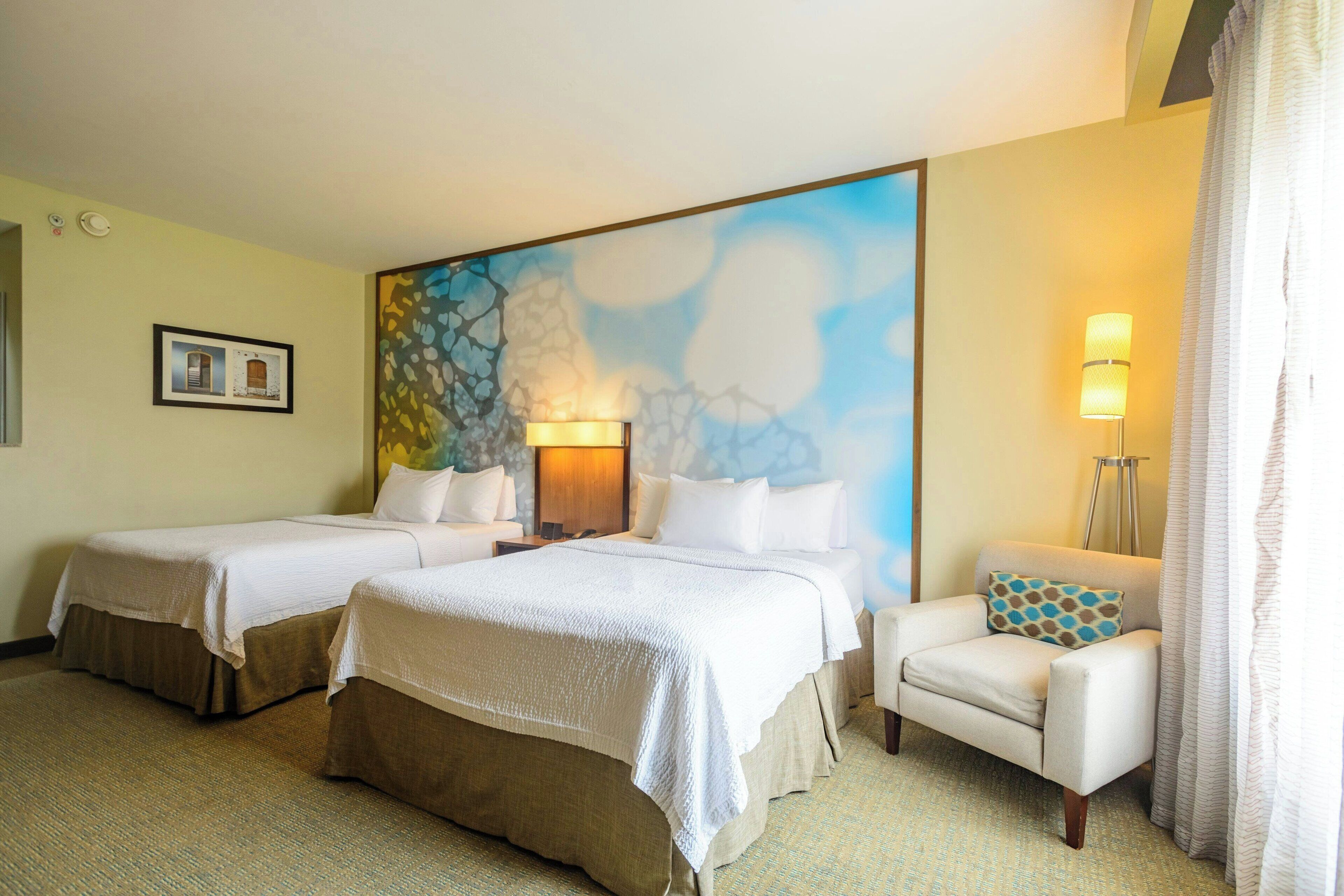 room, 2 queen beds, non smoking | egyptian cotton sheets, premium bedding, in-room safe, desk