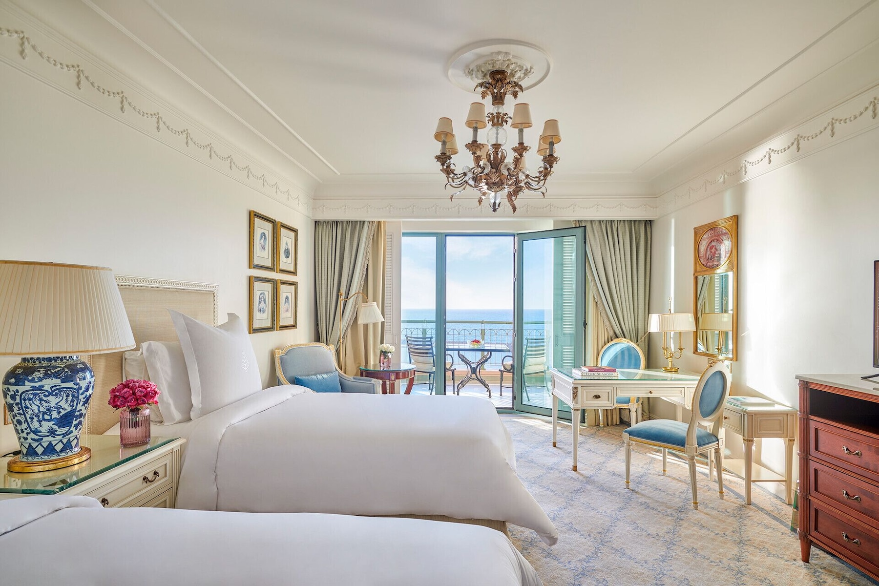Sea View Room, Twin Beds | Premium bedding, down comforters, minibar, in-room safe