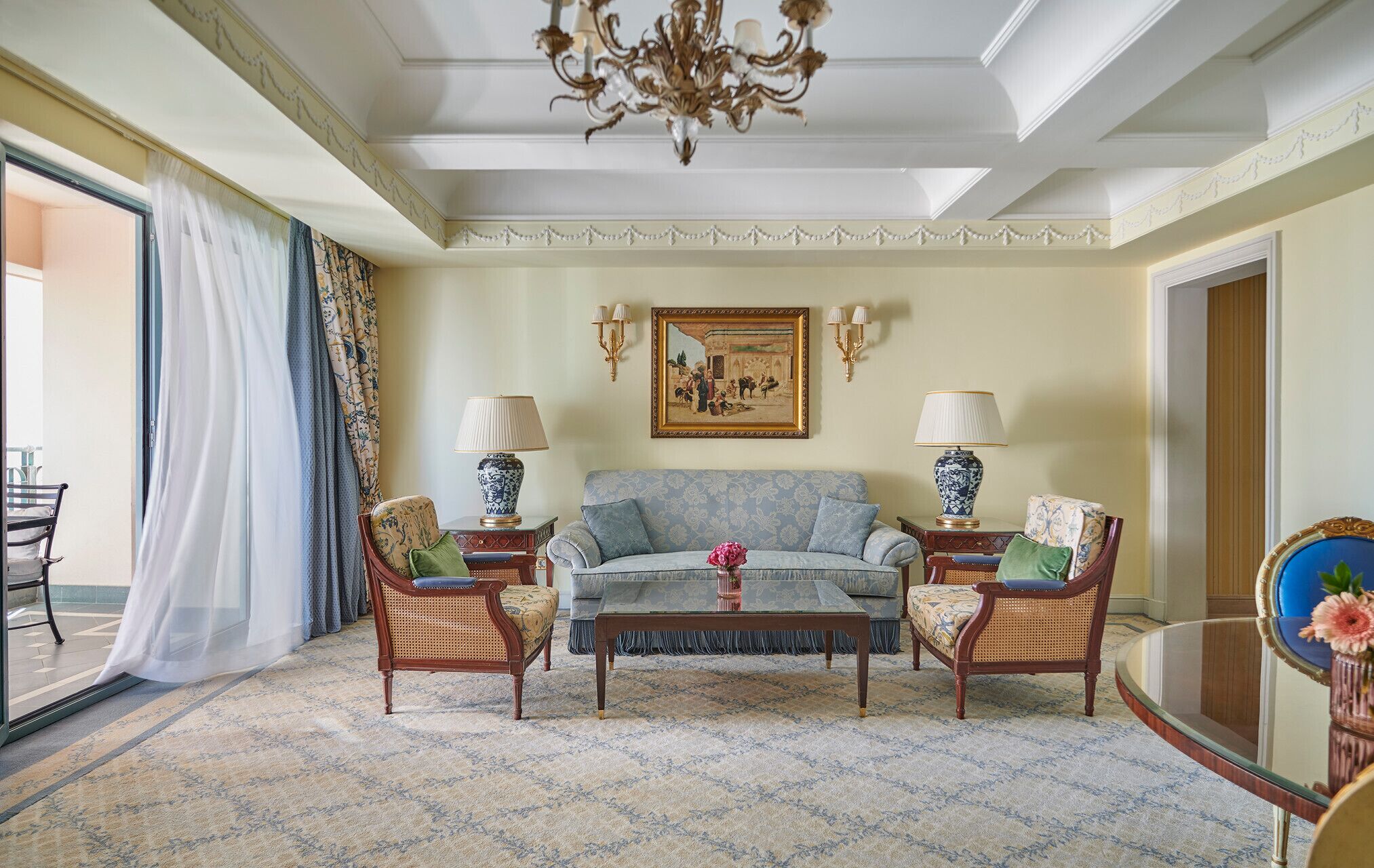 deluxe suite, 2 bedrooms | living area | 32-inch led tv with cable channels, tv, dvd player