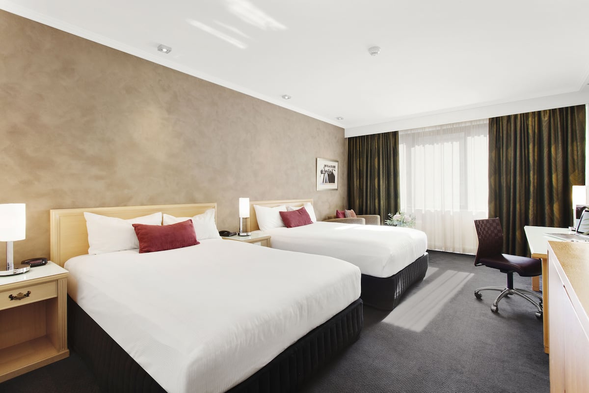 Premium Room, 2 Queen Beds | 1 bedroom, in-room safe, desk, laptop workspace