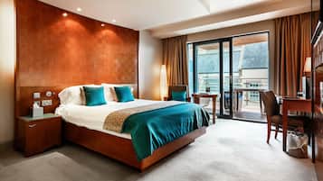 Ropa de cama de alta calidad y minibar
