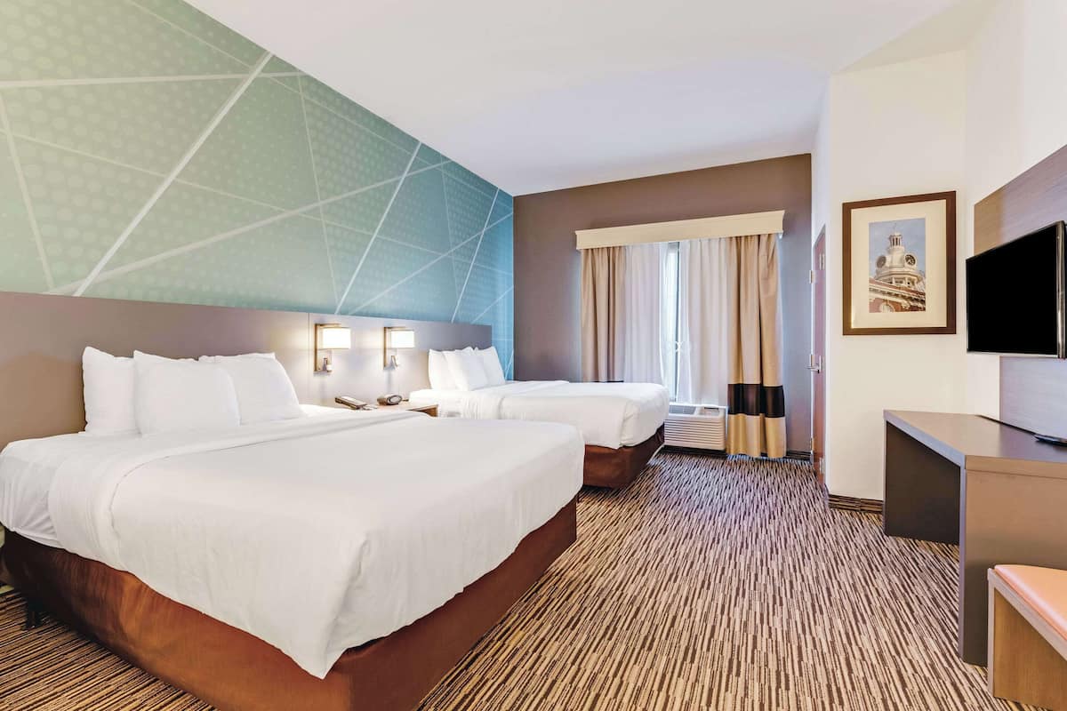 Suite, 2 Queen Beds, Accessible, Non Smoking | Desk, iron/ironing board, free WiFi, bed sheets