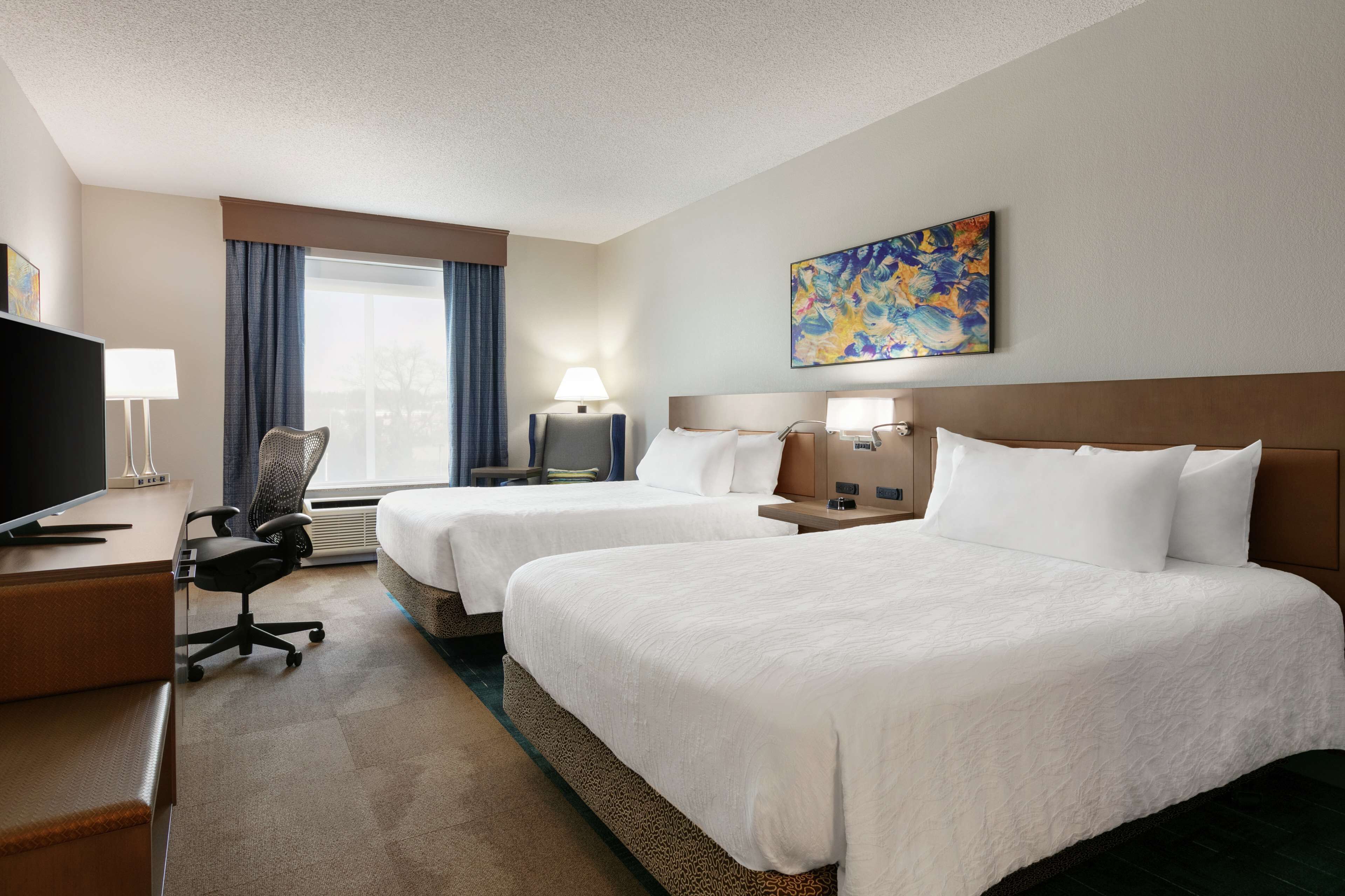 room, 2 queen beds, non smoking | in-room safe, iron/ironing board, free wifi, bed sheets