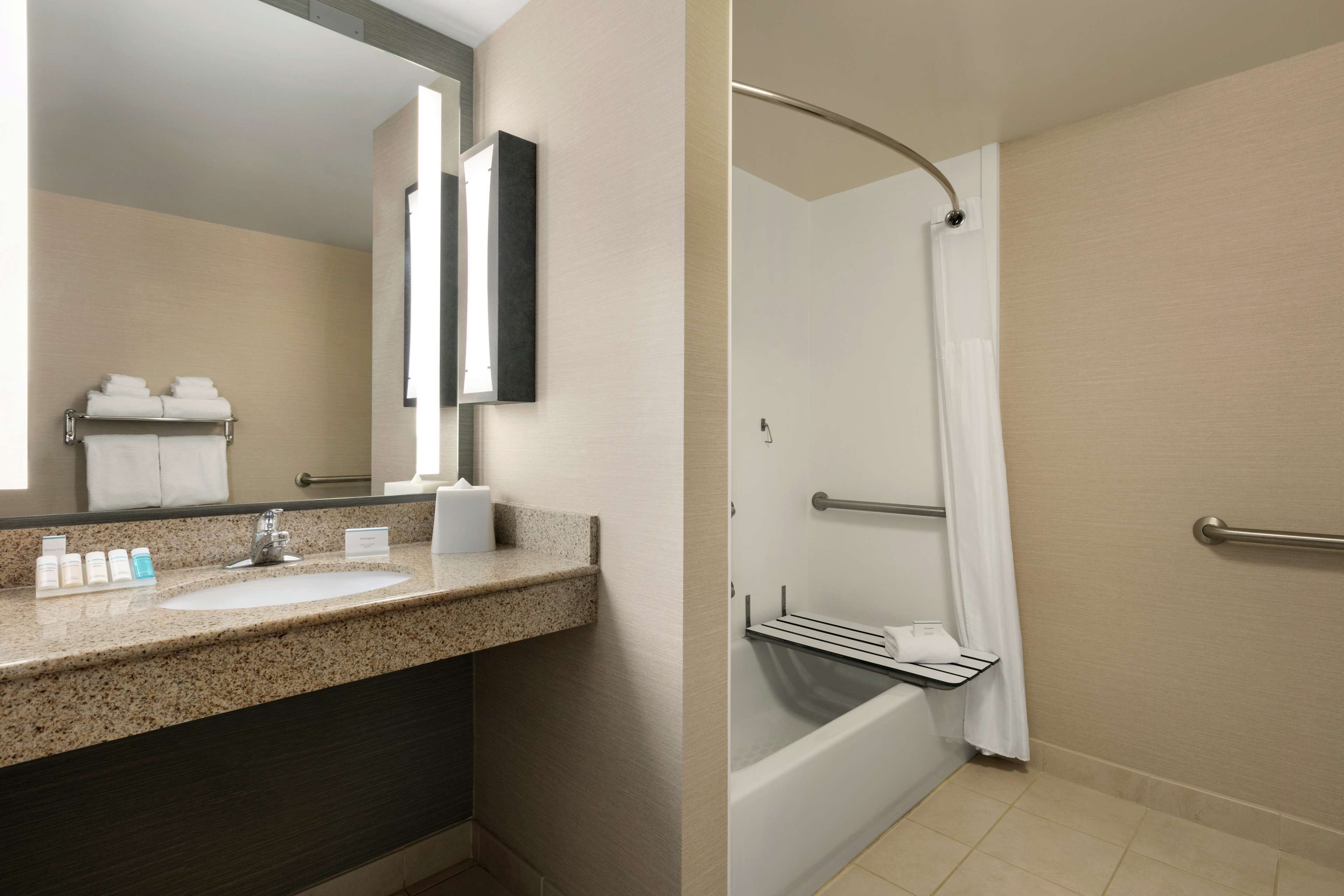 room, accessible | bathroom | shower, designer toiletries, hair dryer, towels