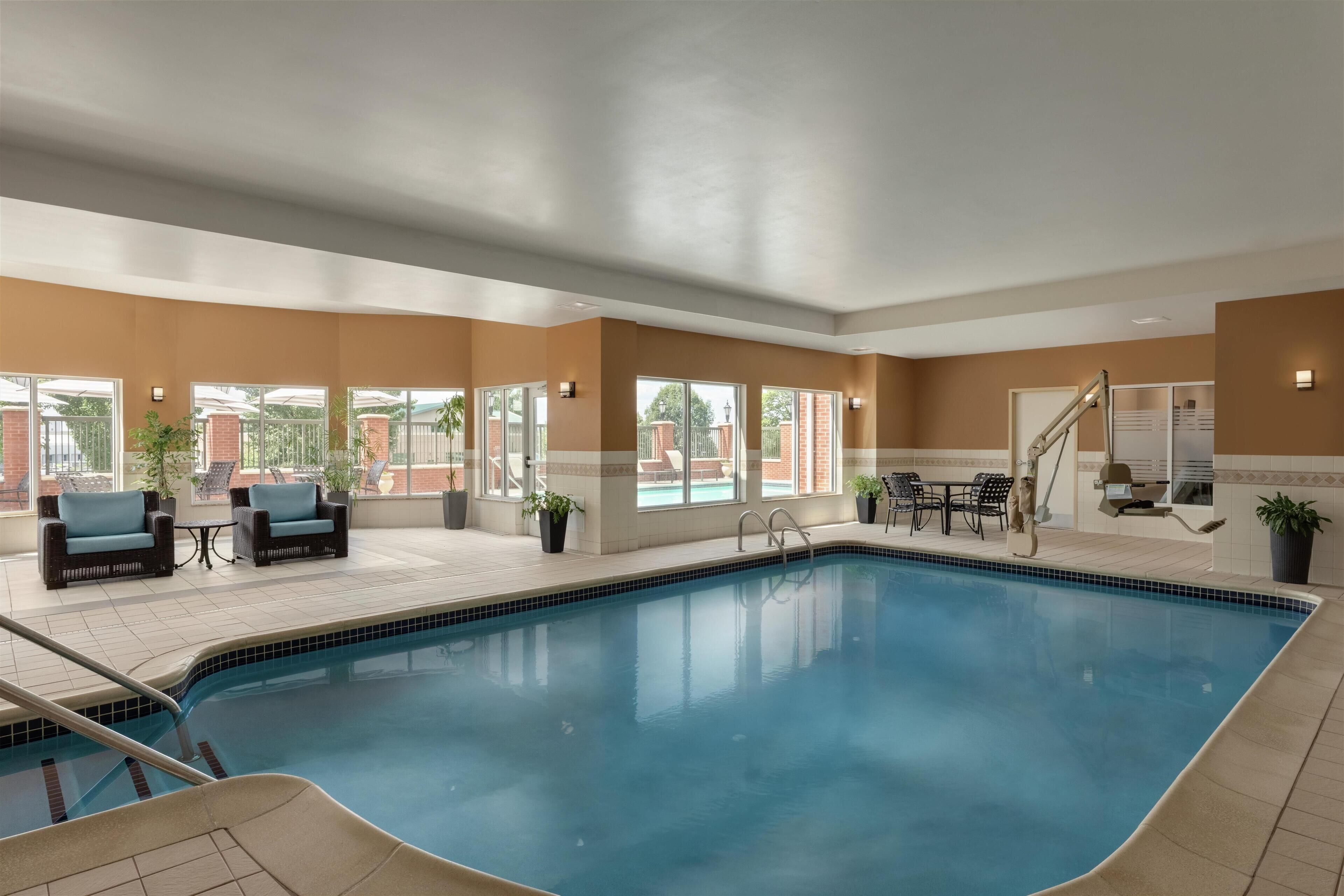 Indoor pool, seasonal outdoor pool