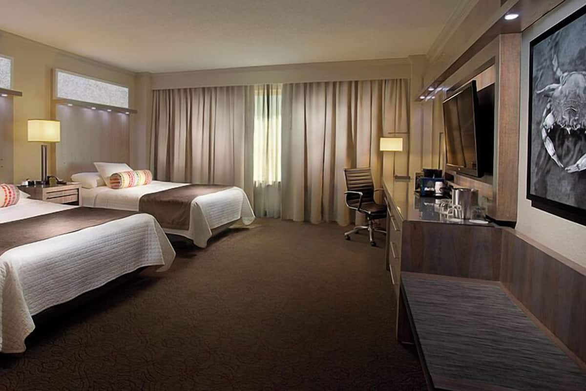 Deluxe Room, 2 Queen Beds | Premium bedding, in-room safe, desk, laptop workspace
