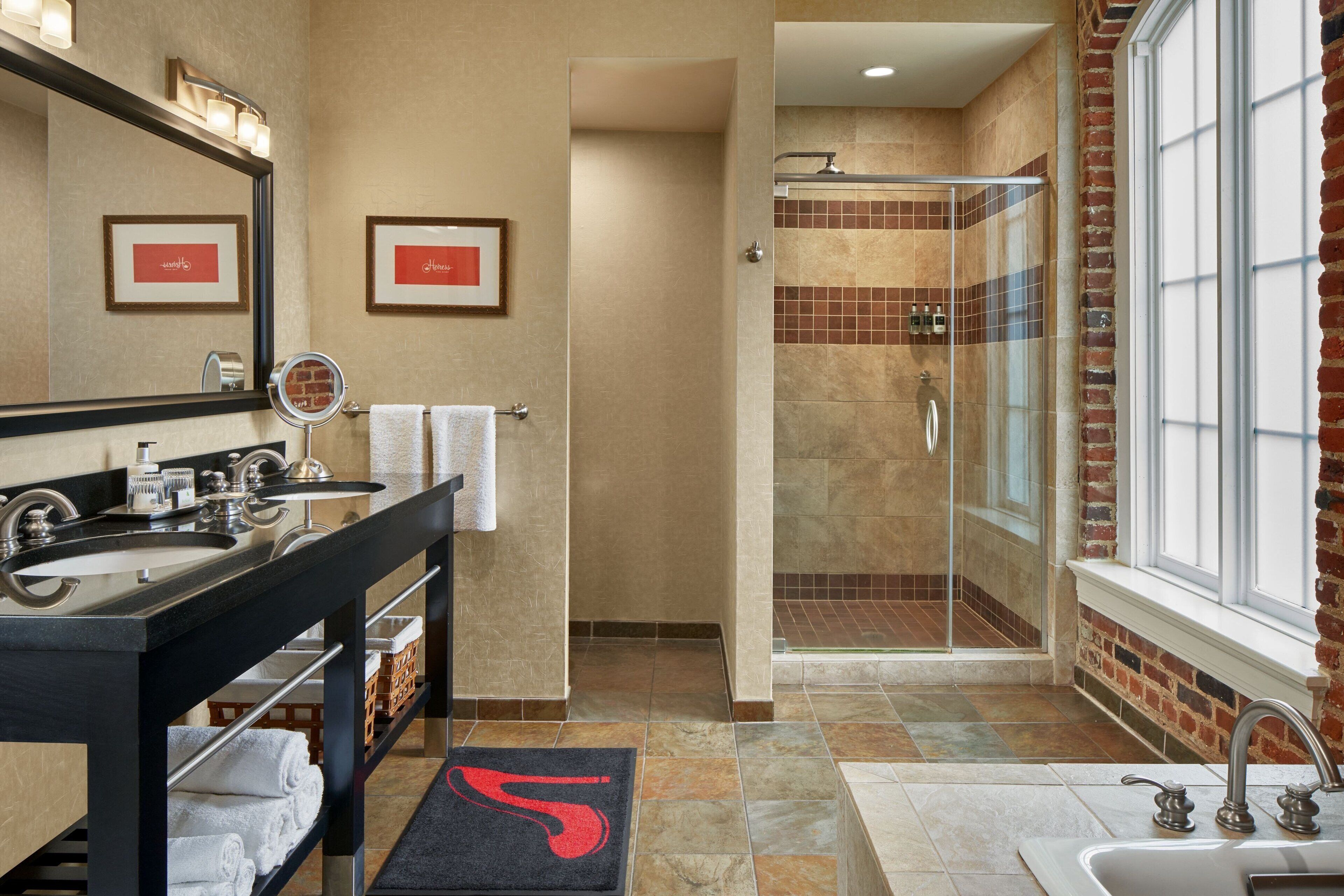 premium room, 1 king bed | bathroom | combined shower/bathtub, designer toiletries, hair dryer, bathrobes