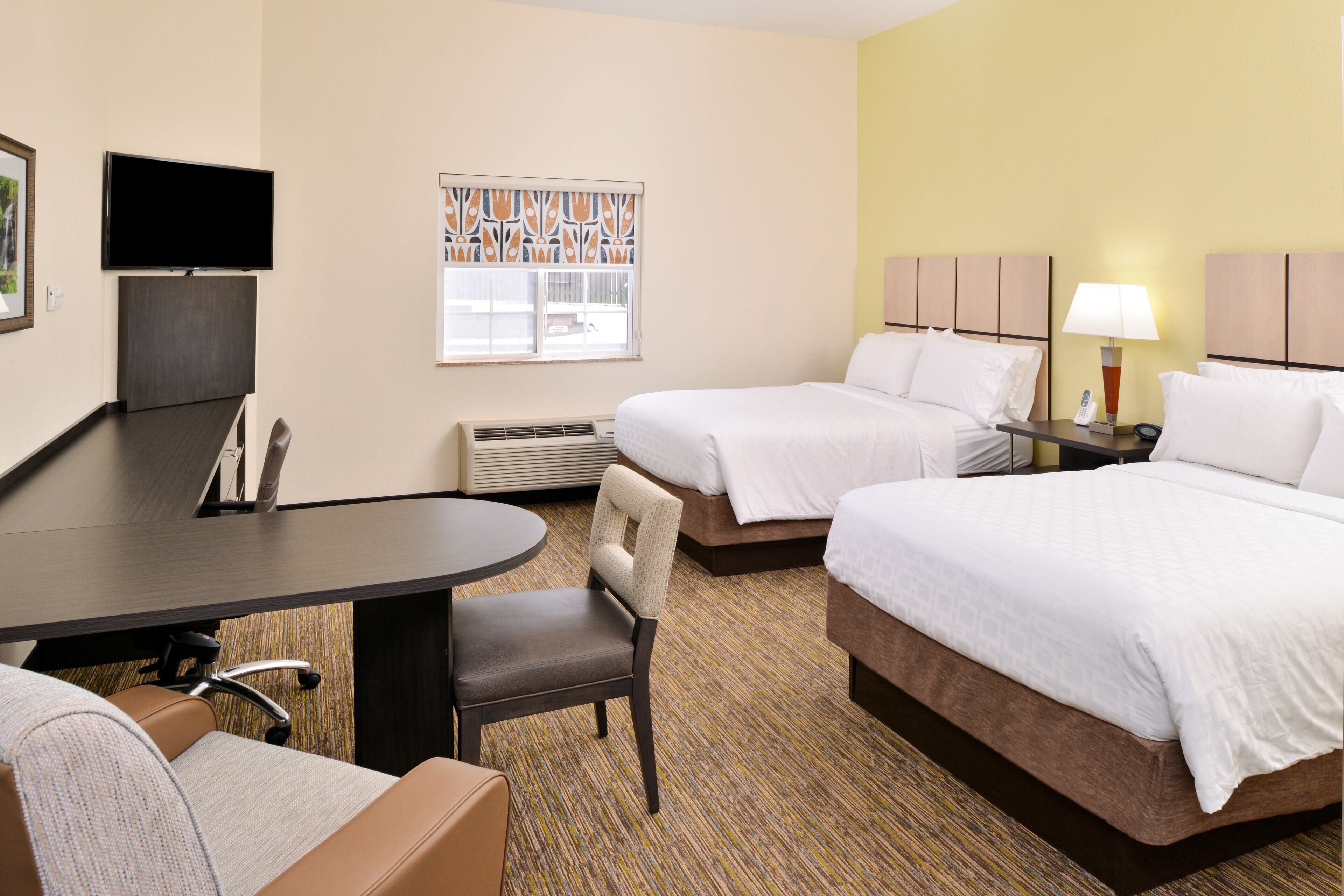 studio suite, 2 double beds | 1 bedroom, in-room safe, desk, laptop workspace