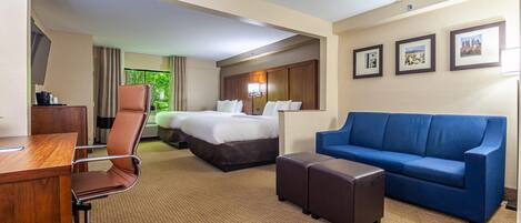 Premium bedding, individually furnished, desk, laptop workspace