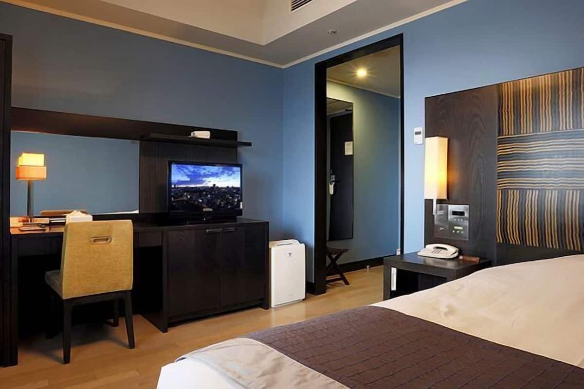1 bedroom, desk, blackout curtains, soundproofing