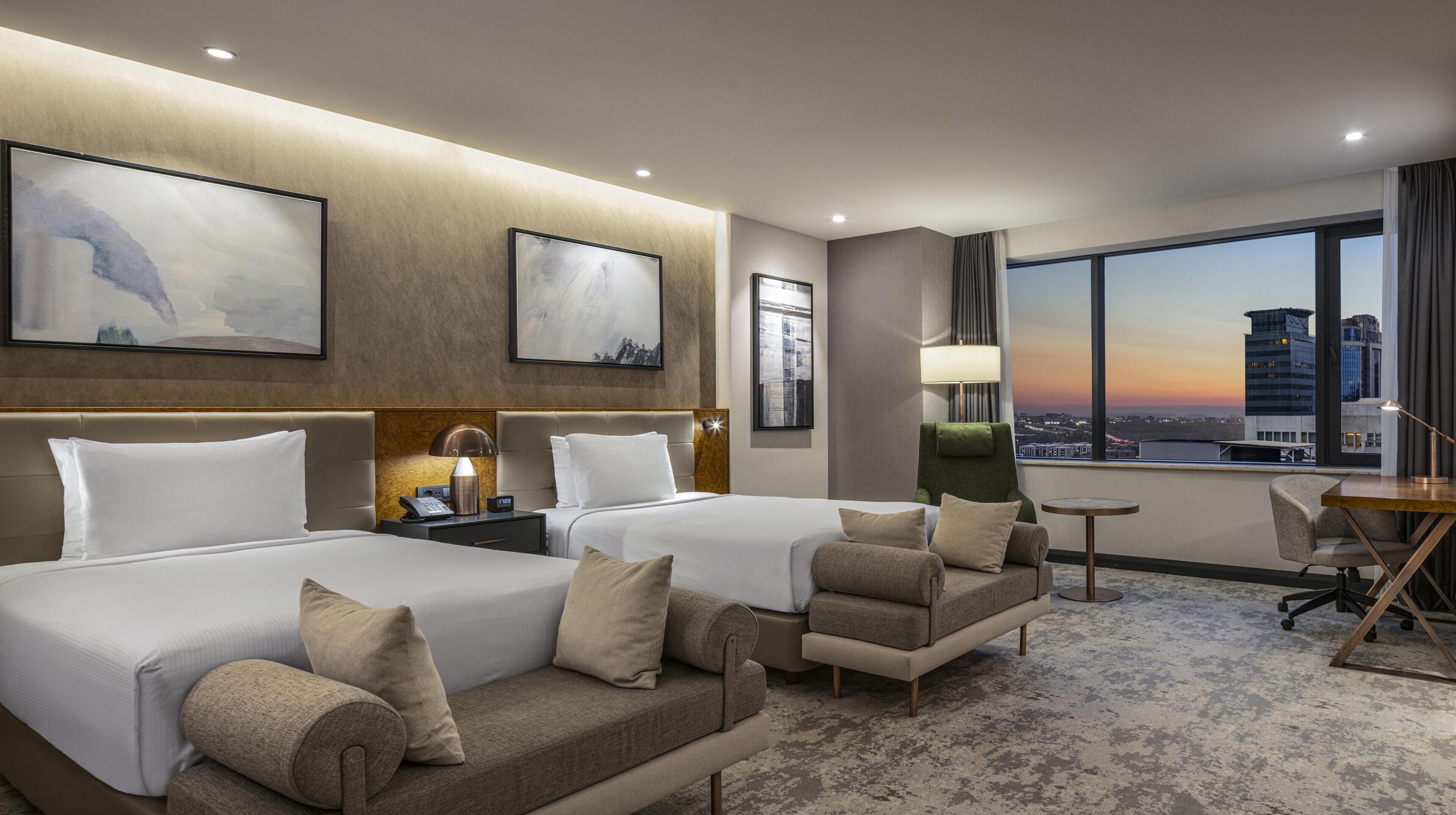 Zimmer, 2 Einzelbetten | Wohnbereich | Flachbildfernseher