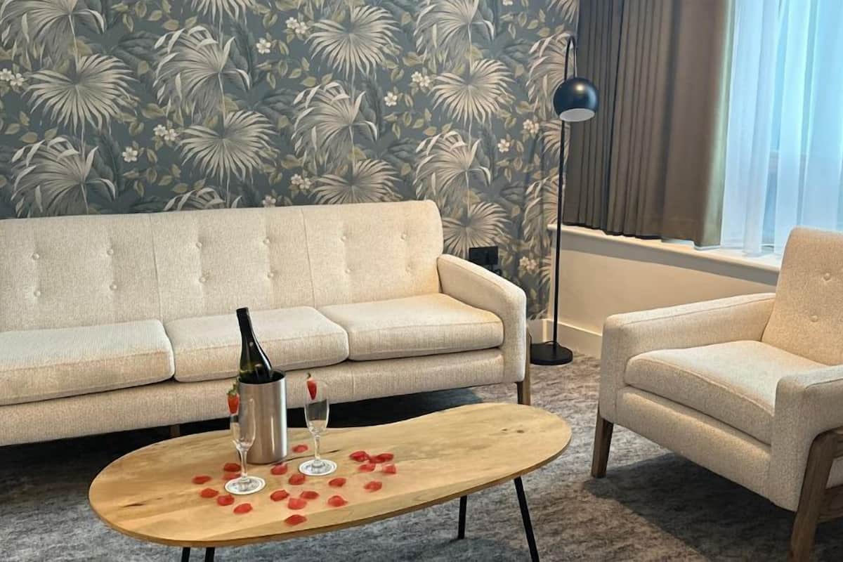 superior room | living area | flat-screen tv