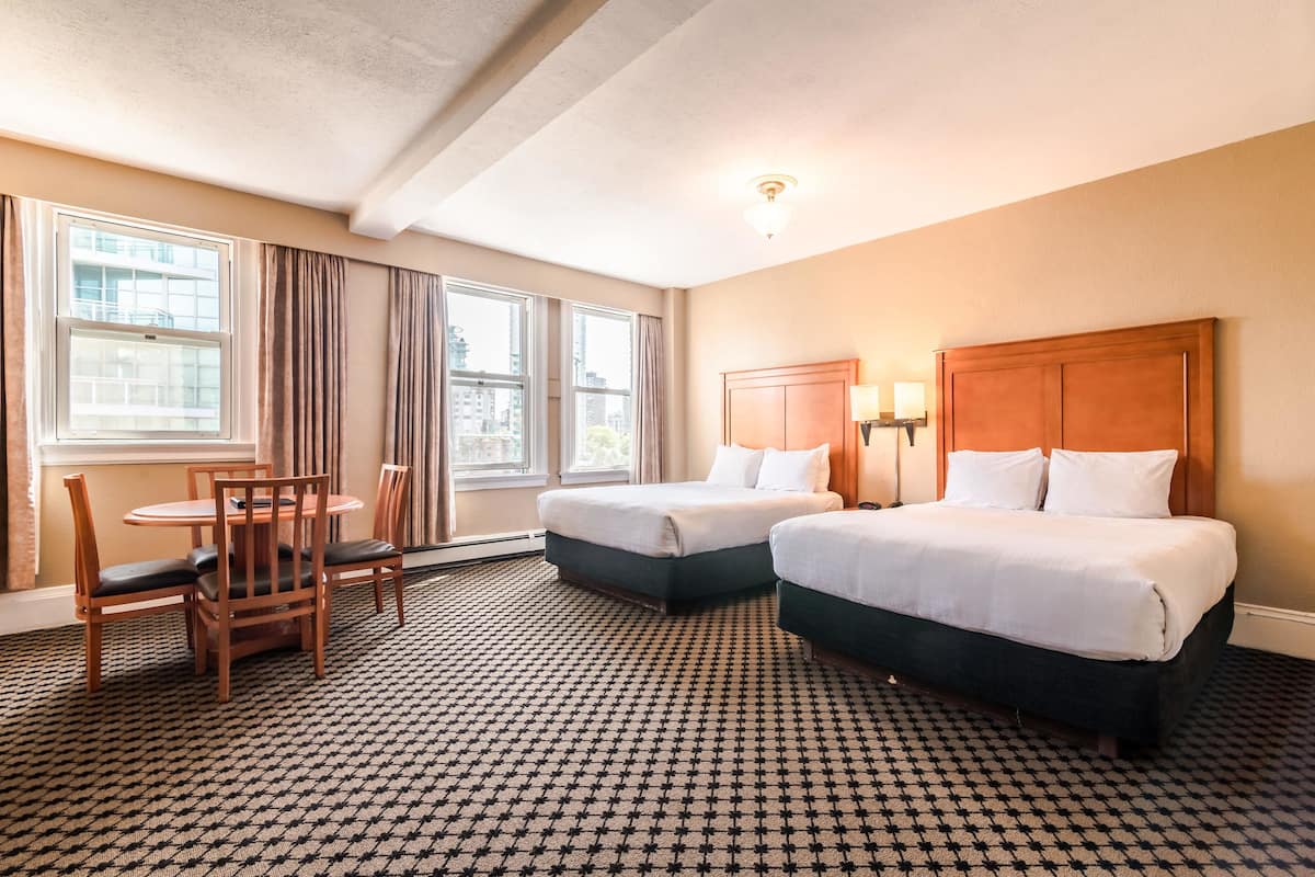 standard room, 2 queen beds | premium bedding, desk, blackout curtains, iron/ironing board