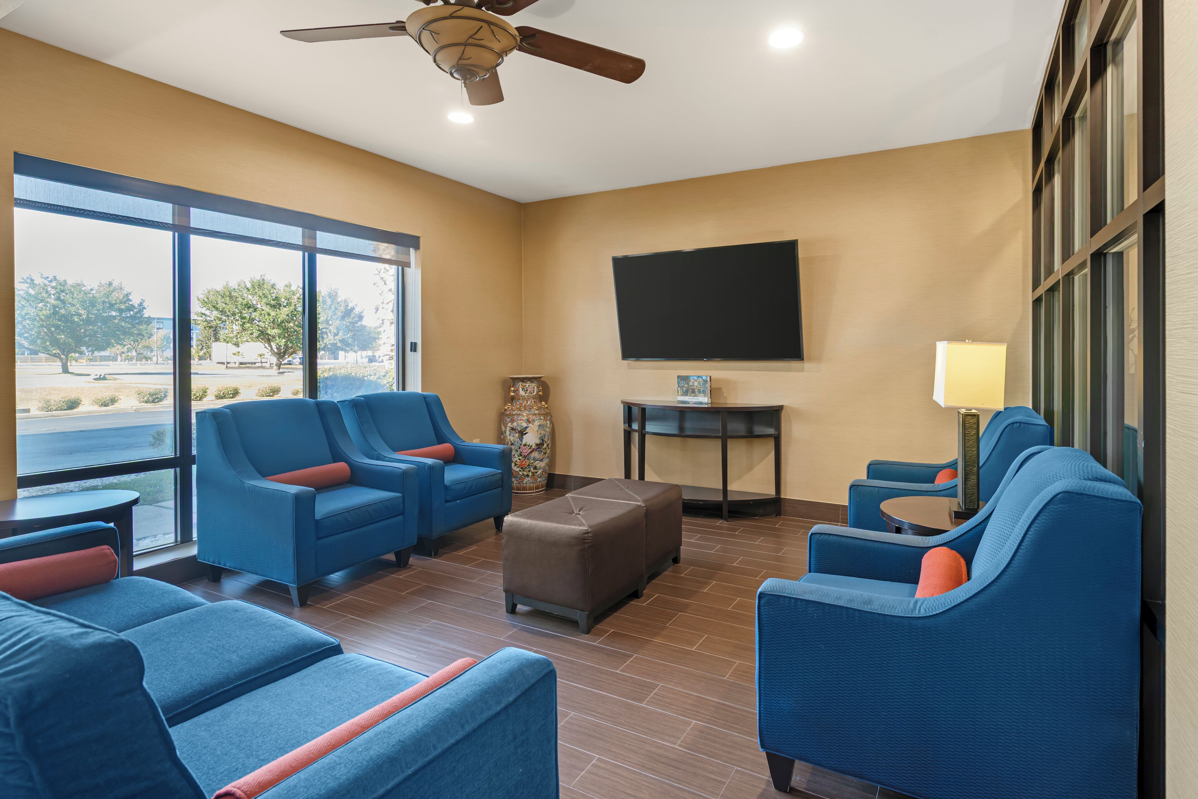 42-inch LCD TV with cable channels, TV