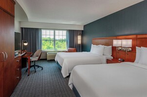 Room, 2 Queen Beds | Premium bedding, desk, iron/ironing board, travel crib