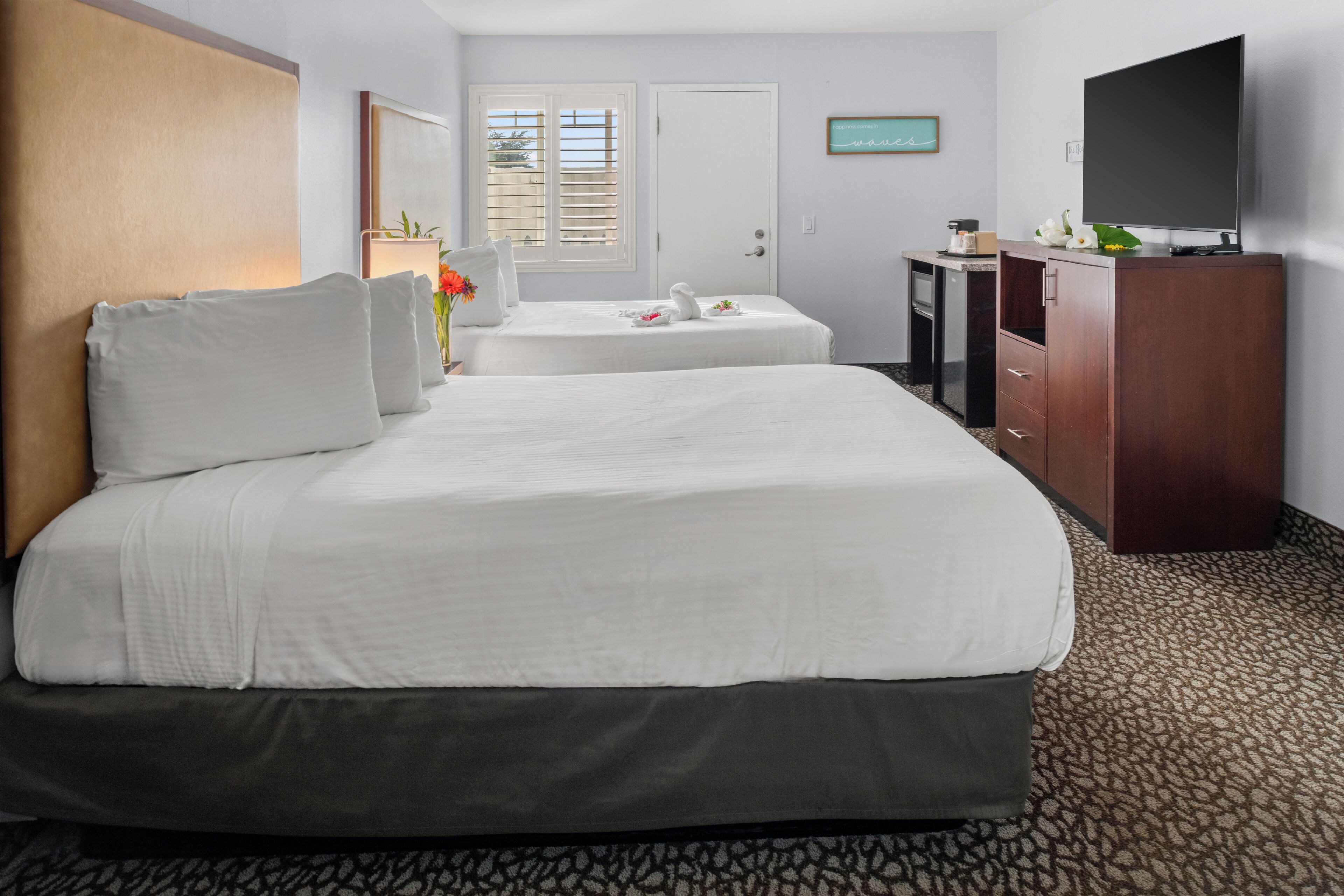 Standard Room, 2 Queen Beds, Non Smoking | Premium bedding, pillow-top beds, blackout curtains, soundproofing