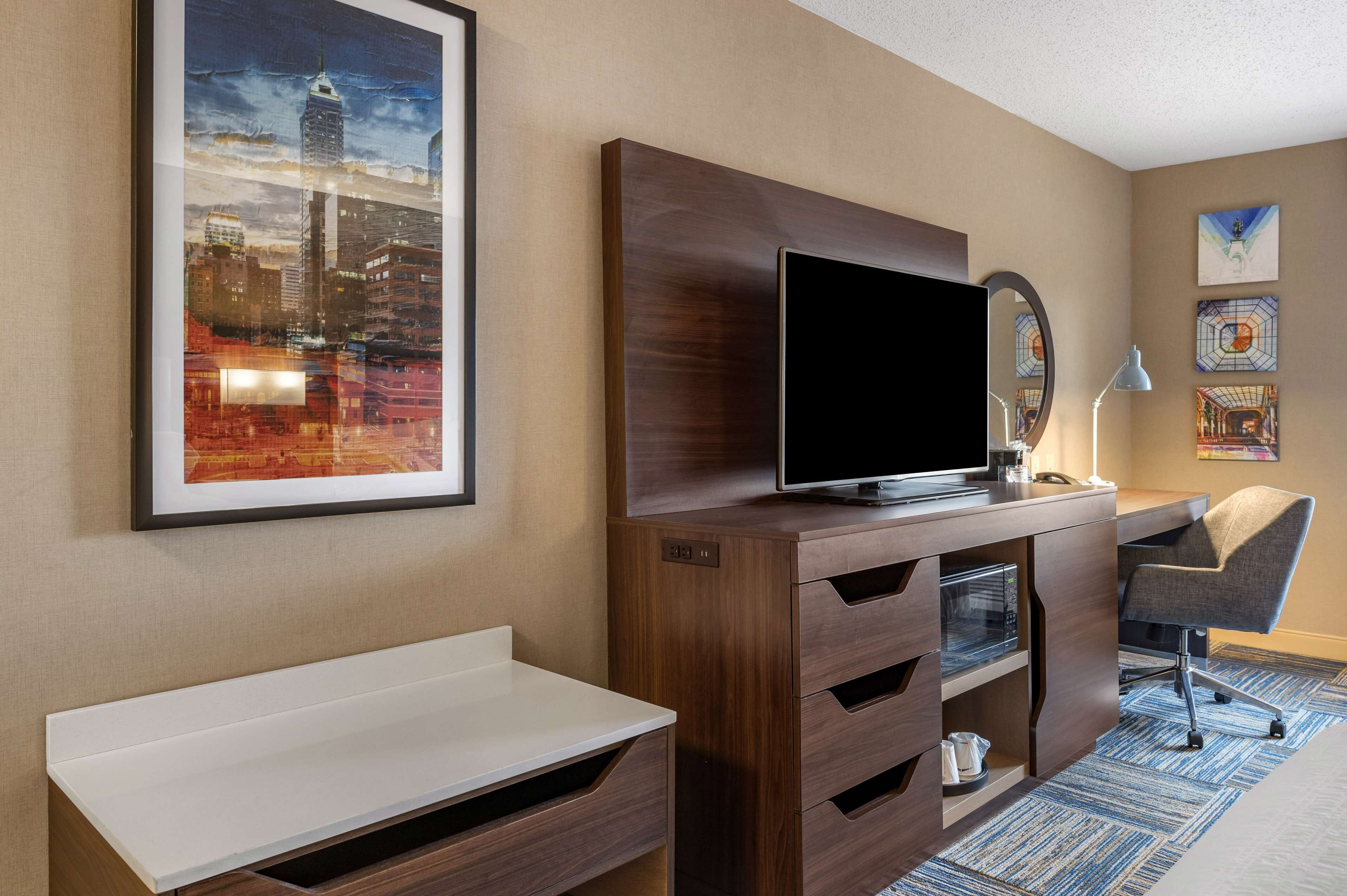 in-room safe, desk, blackout curtains, iron/ironing board