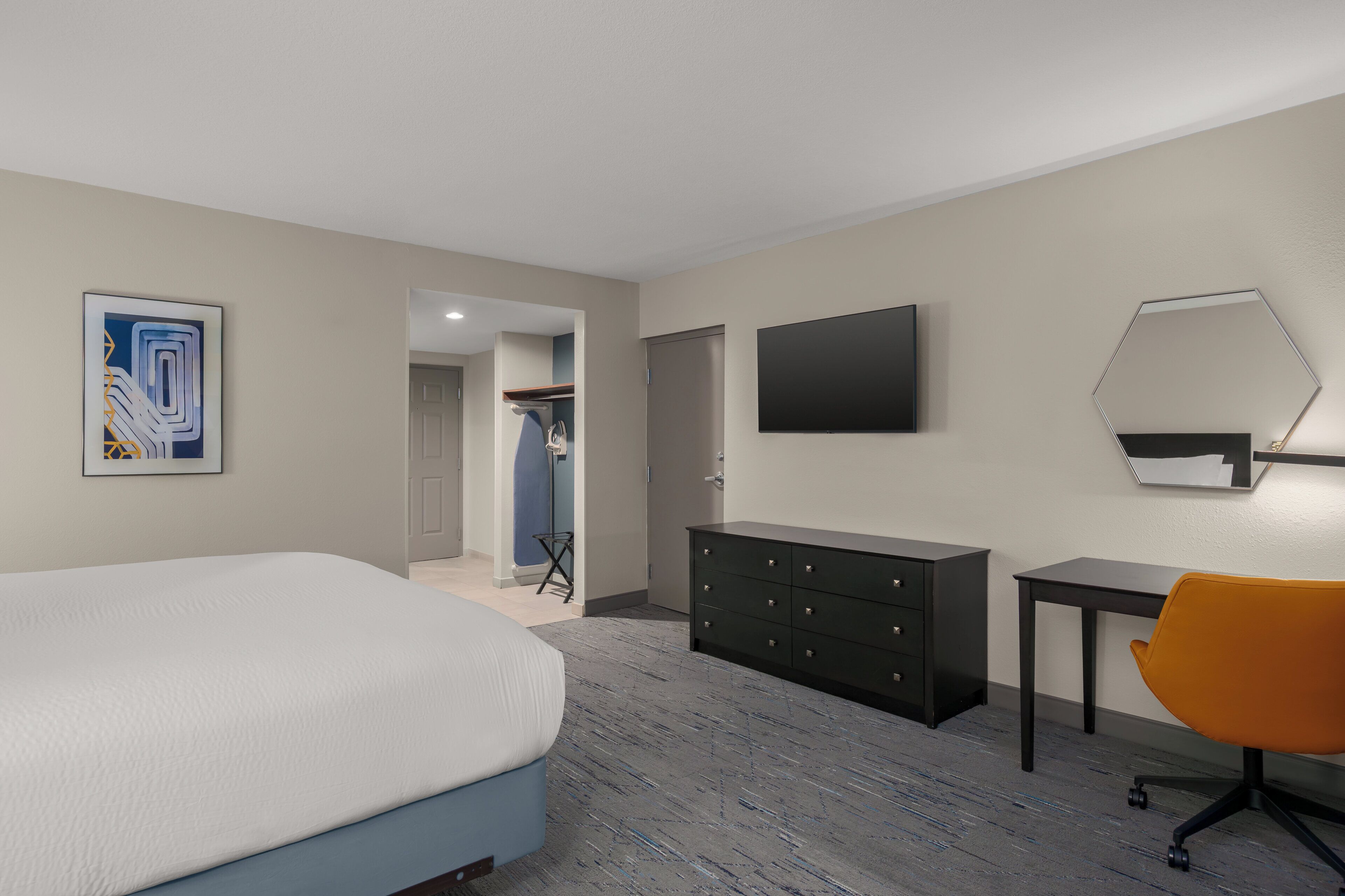 In-room safe, desk, blackout drapes, iron/ironing board