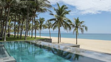 3 Bedroom Beachfront Pool Villa | Beach | Private beach, white sand, sun-loungers, beach umbrellas