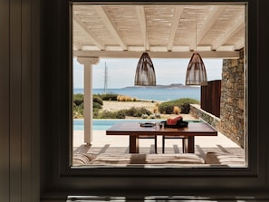 The Coast Beachfront Pavilion with Pool | Terrace/patio - Bill&Coo Mykonos (Mykonos)