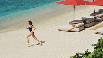 Beach nearby, sun-loungers, beach umbrellas, beach towels