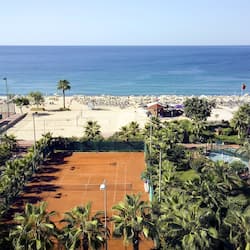 On the beach, beach shuttle, beach cabanas, sun-loungers
