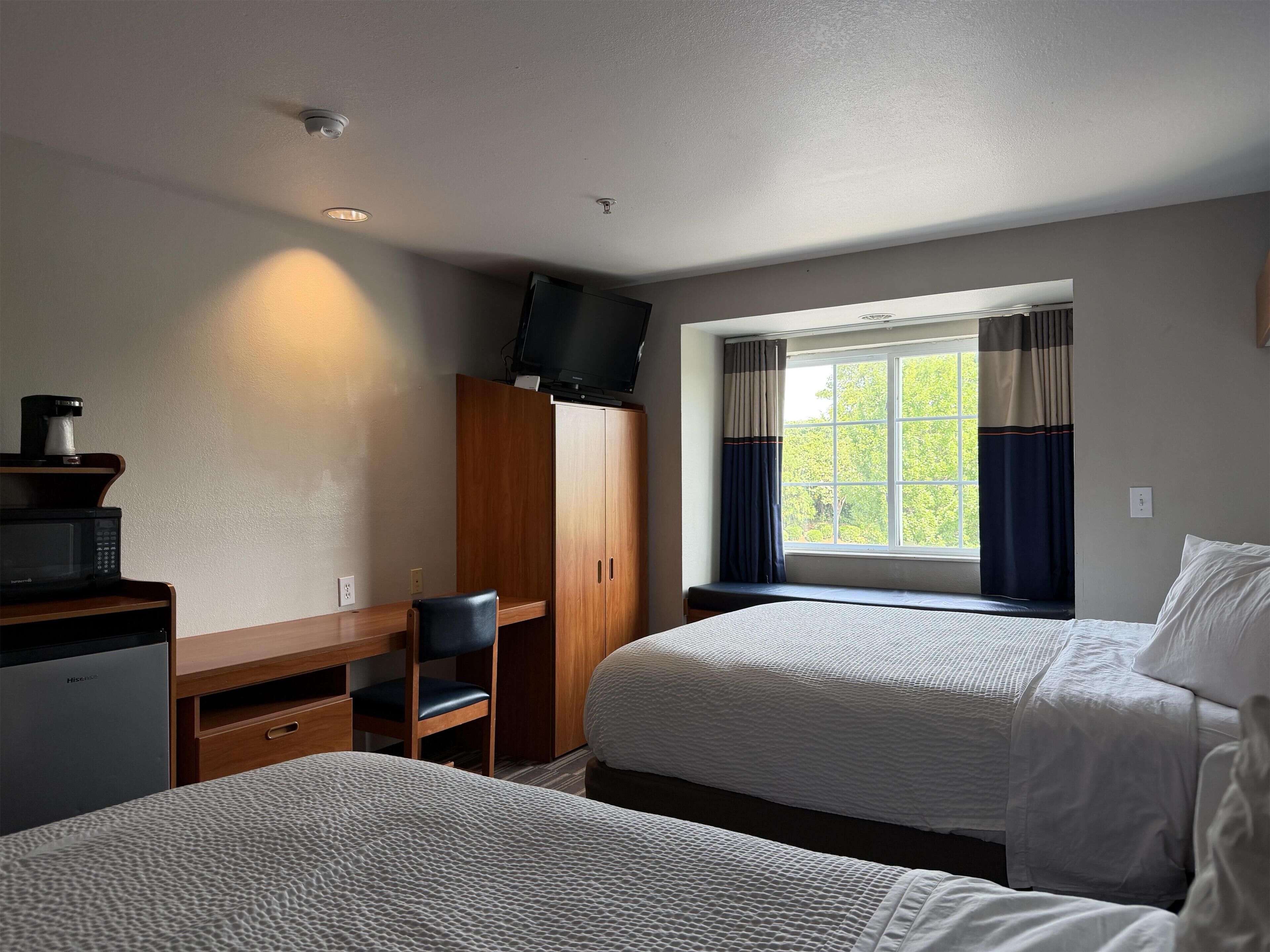 Standard Room, 2 Queen Beds, Accessible, Refrigerator & Microwave | In-room safe, desk, iron/ironing board, cribs/infant beds
