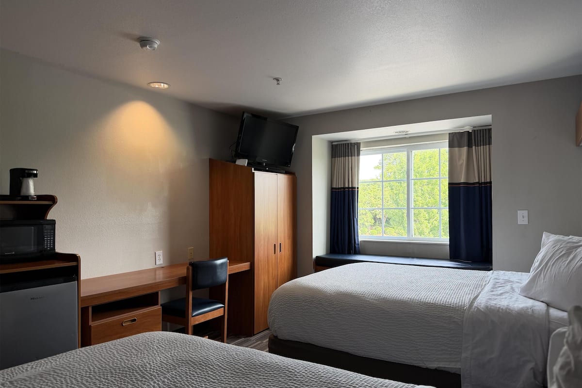 Standard Room, 2 Queen Beds, Accessible, Refrigerator & Microwave | In-room safe, desk, iron/ironing board, cribs/infant beds