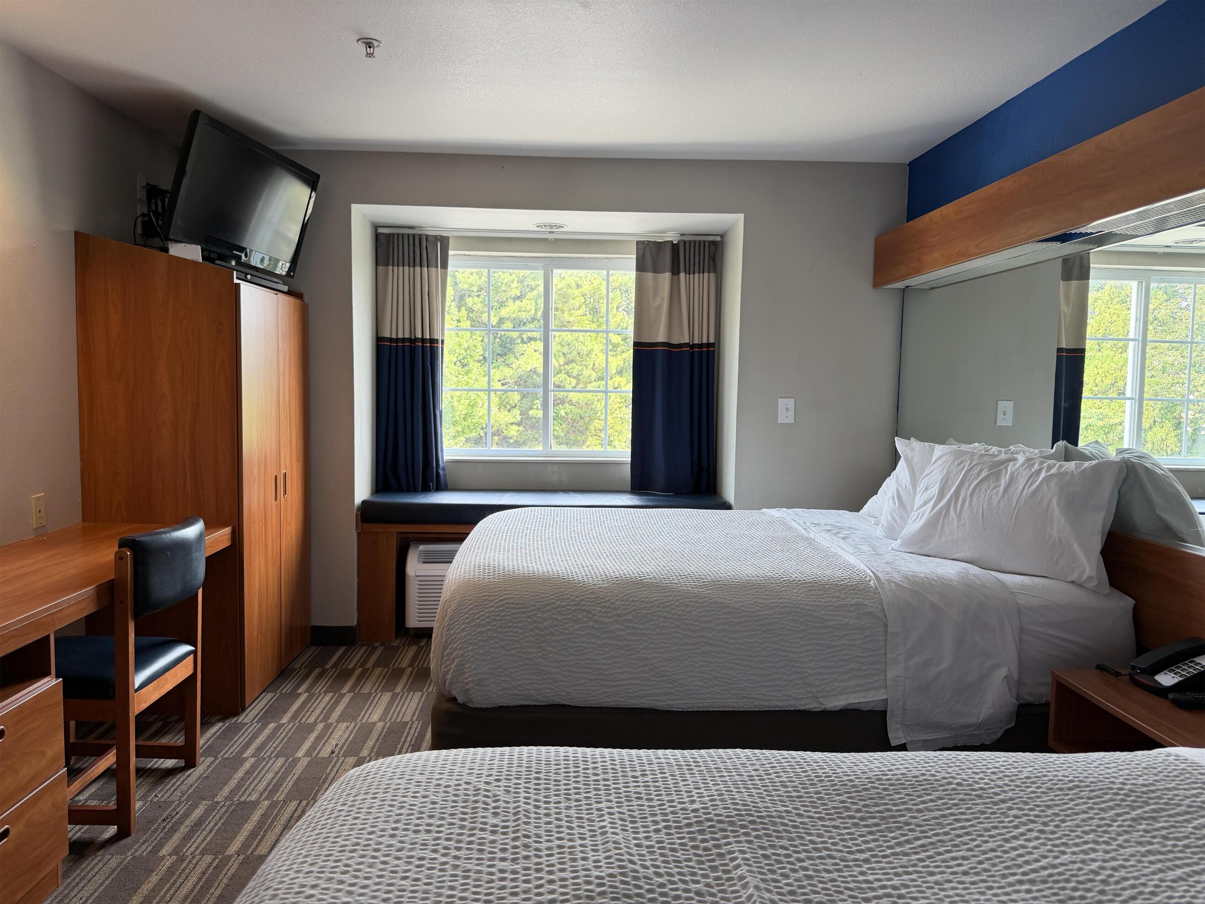 Standard Room, 2 Queen Beds, Non Smoking, Refrigerator & Microwave (Pet Friendly) | In-room safe, desk, iron/ironing board, cribs/infant beds