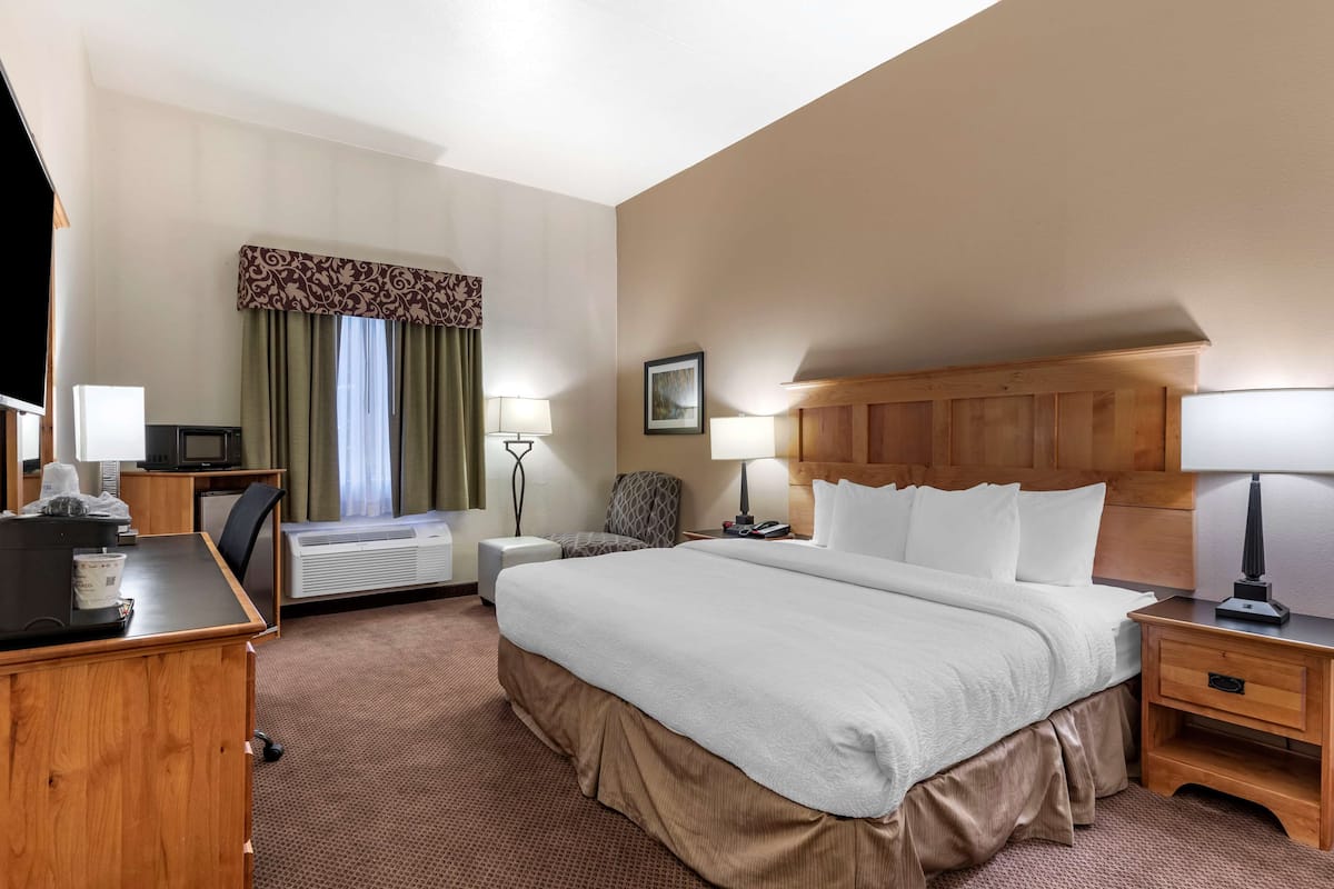 standard room, 1 king bed, accessible, non smoking | desk, iron/ironing board, free cots/infant beds, free rollaway beds