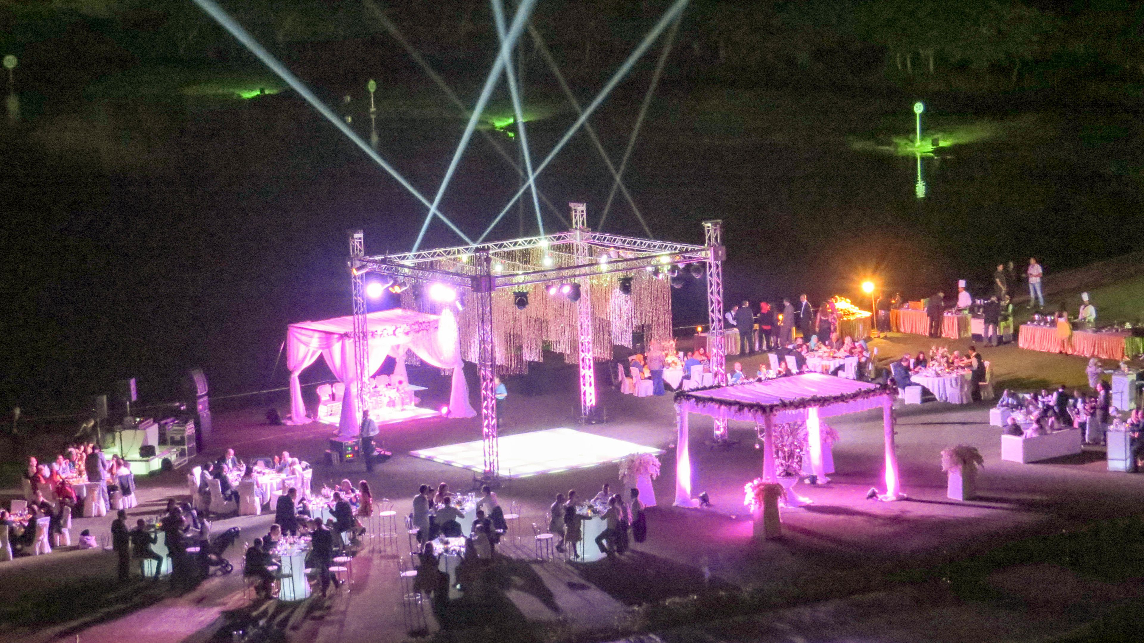 outdoor wedding area