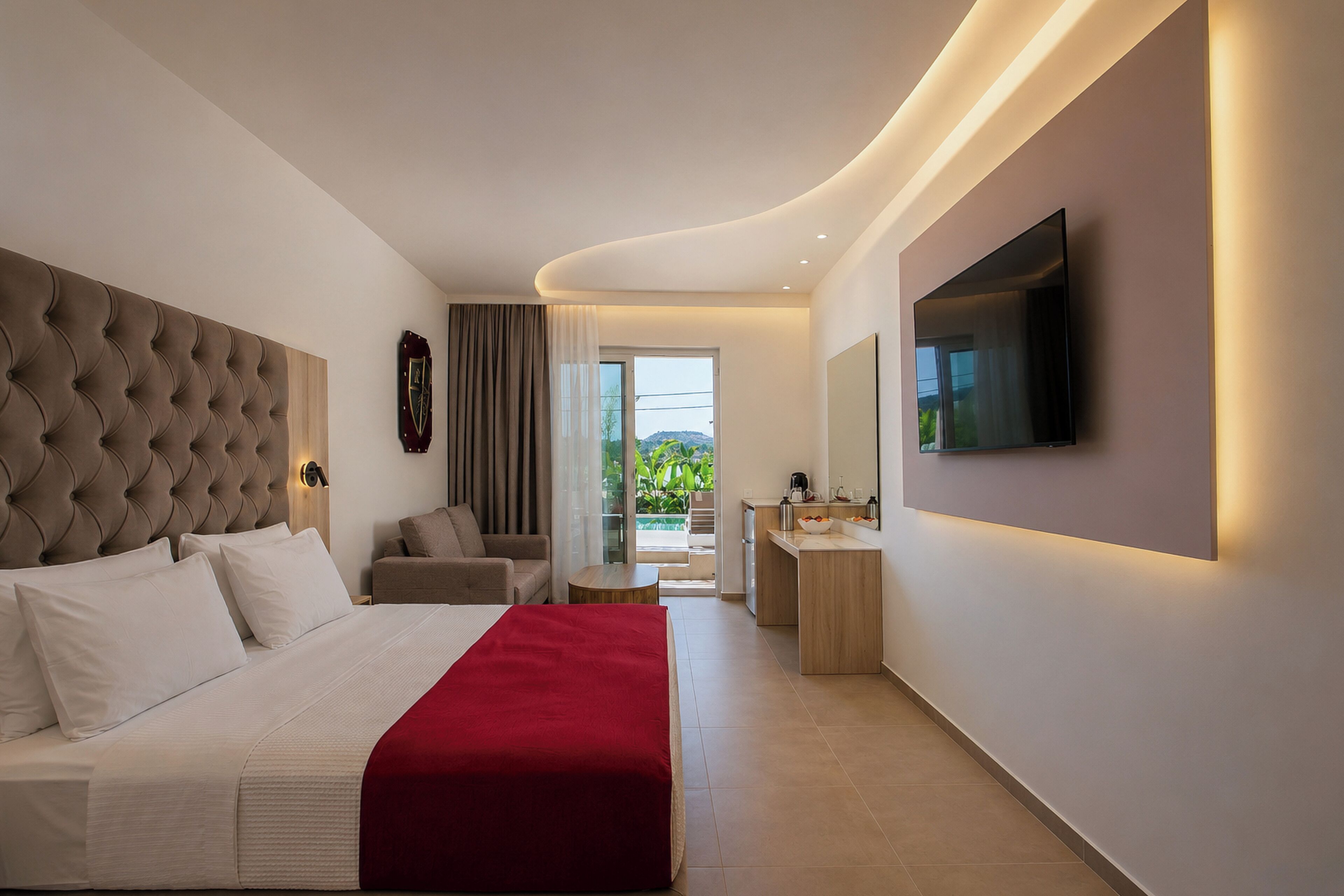 Junior Suite, Private Pool, Pool View | Premium bedding, memory-foam beds, in-room safe, soundproofing
