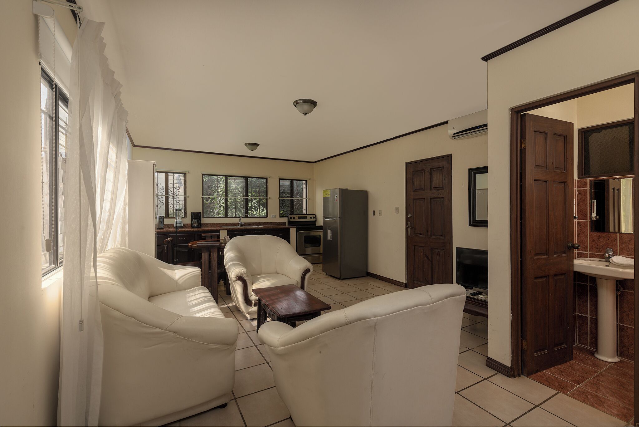 equipped apartment | living area | 32-inch tv with cable channels