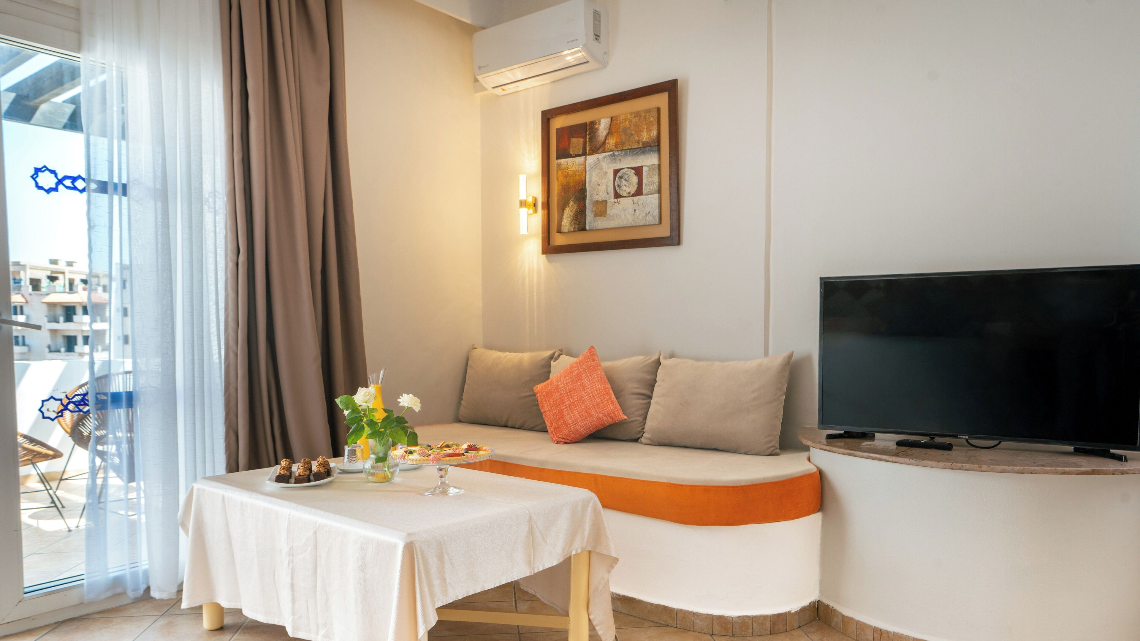 1 Schlafzimmer, Bettwäsche aus ägyptischer Baumwolle
