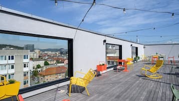 Hypo-allergenic bedding, desk, blackout drapes, iron/ironing board