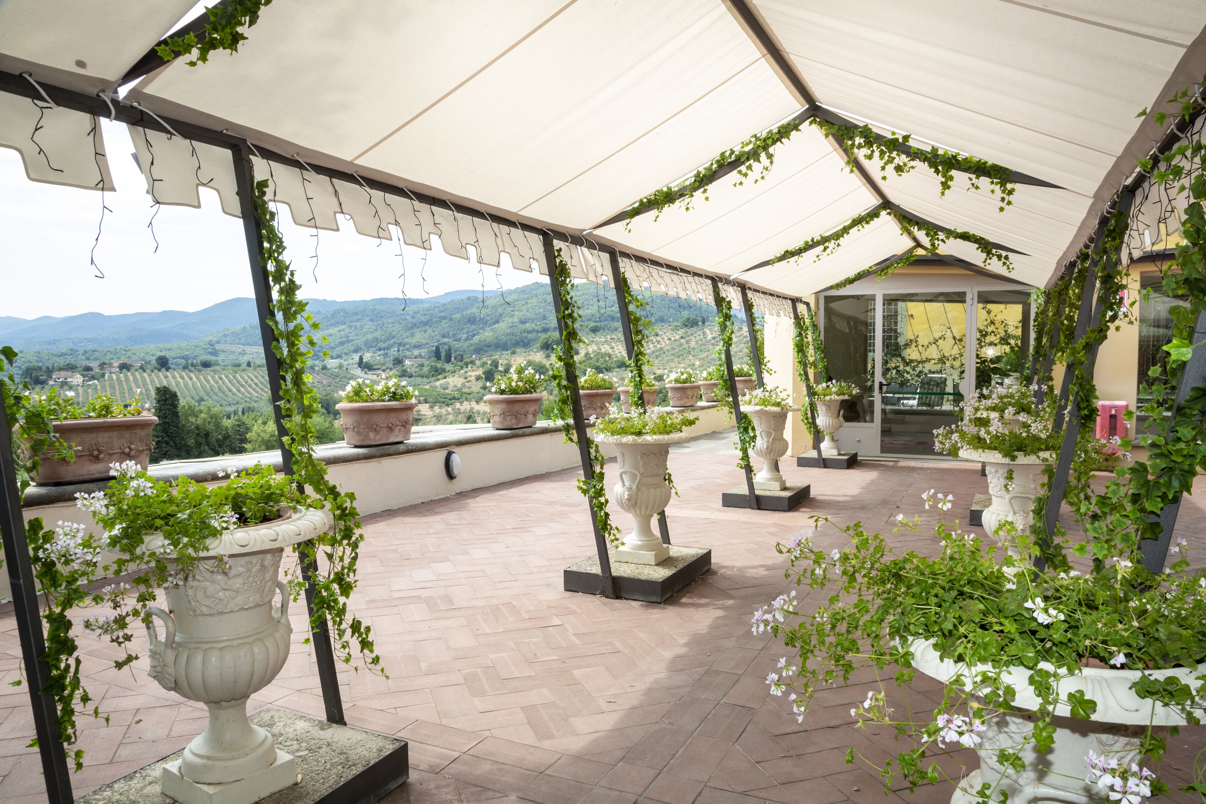 outdoor banquet area