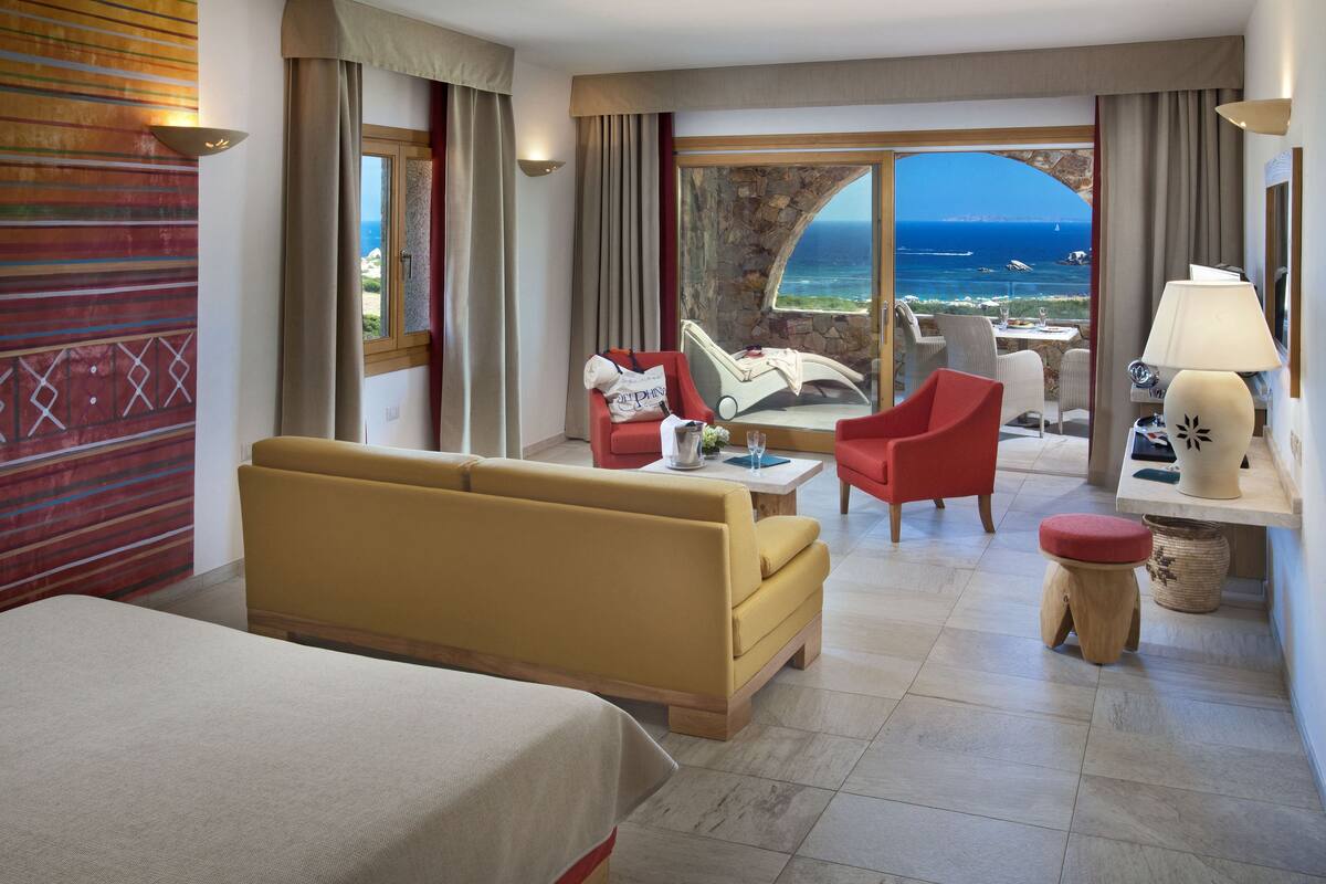 Exclusieve suite, Uitzicht op zee | Woonruimte