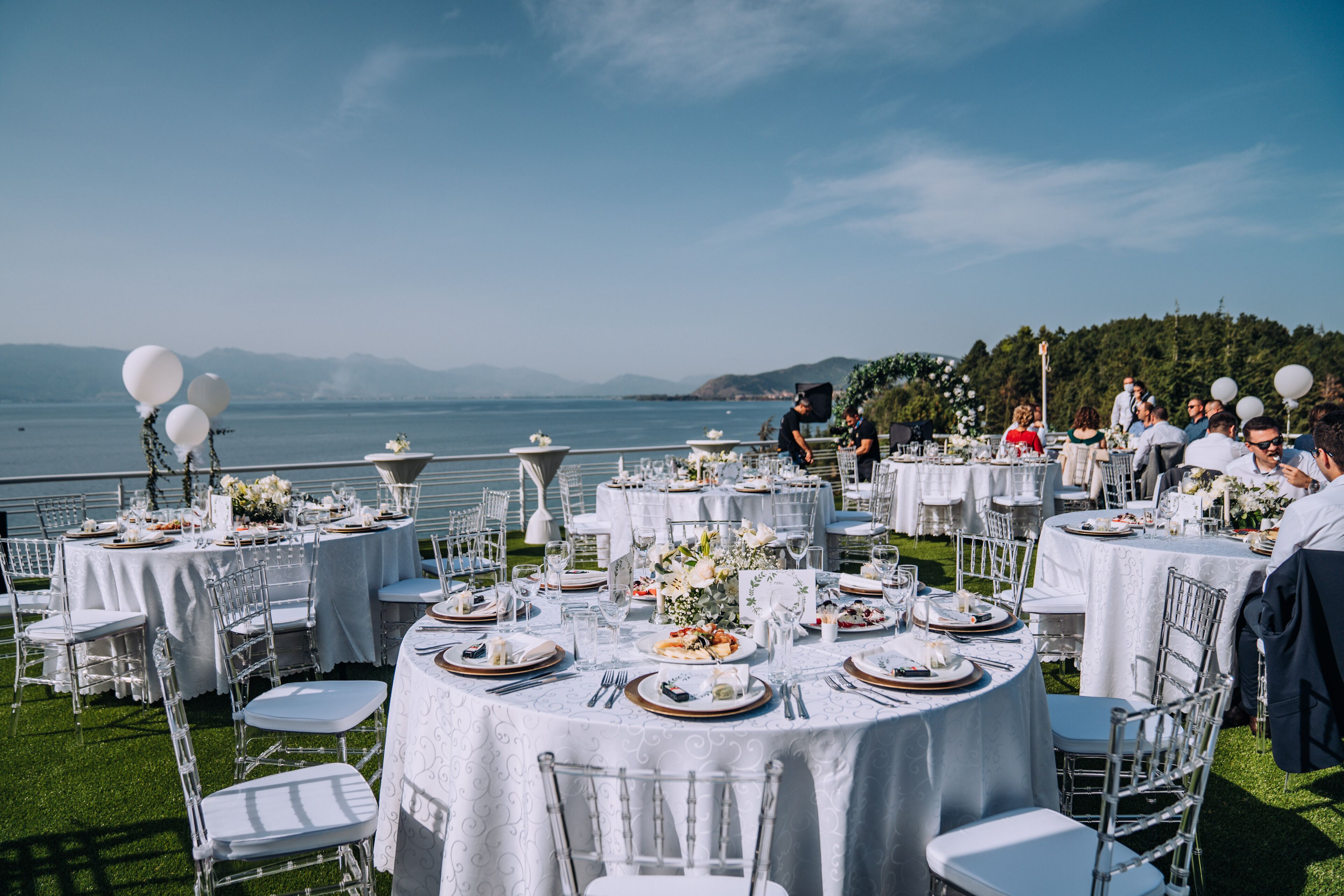Outdoor wedding area