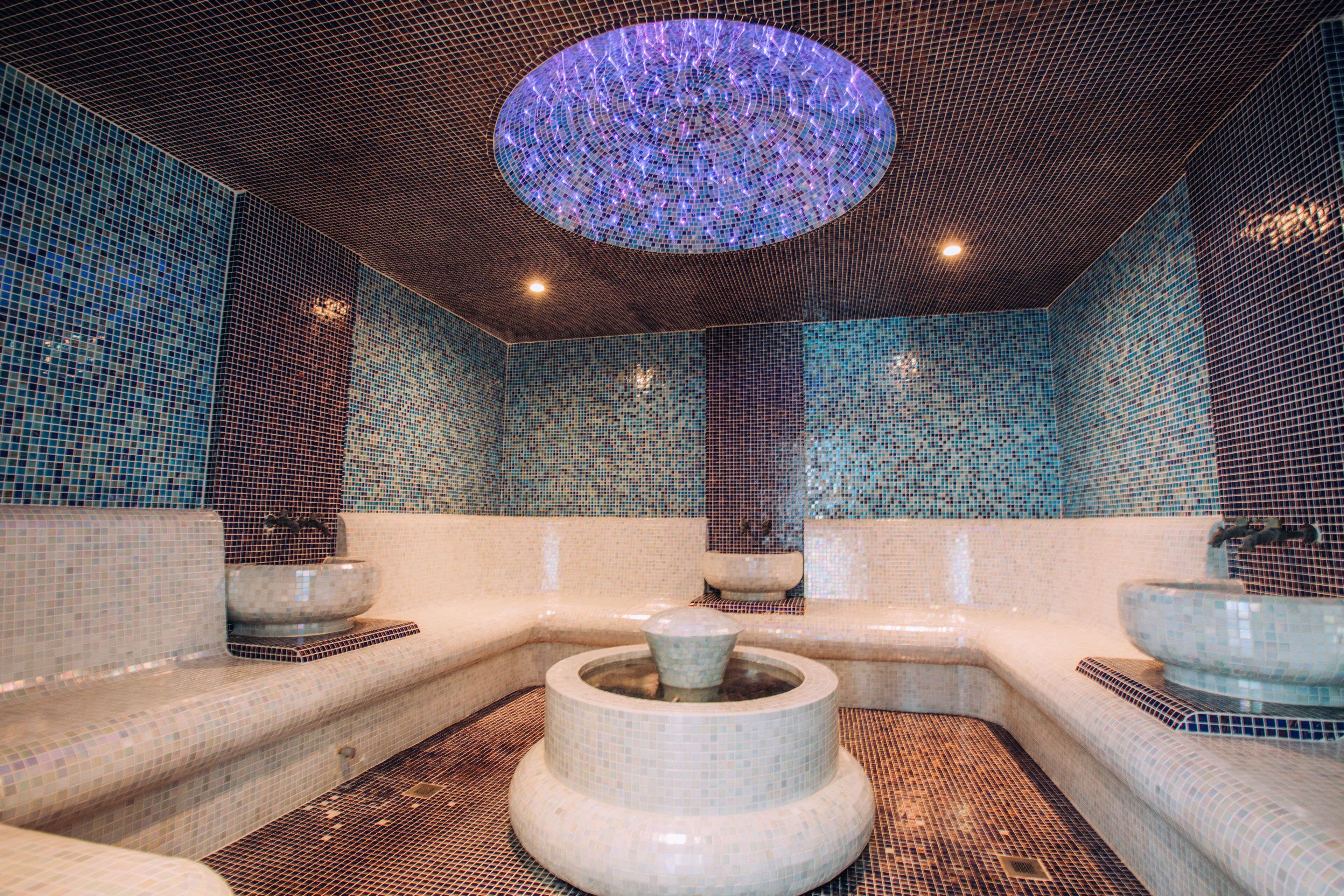 Sauna, steam room, mud baths