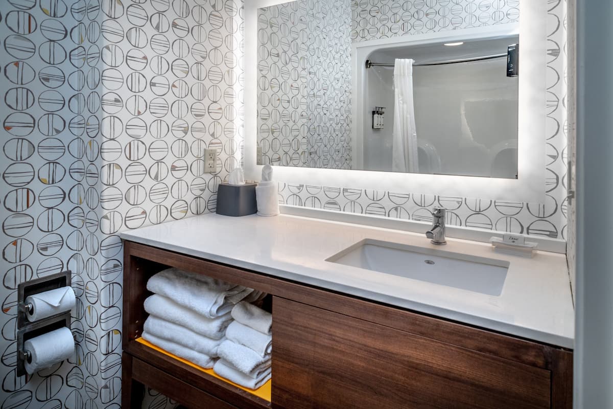 free toiletries, hair dryer, towels, soap