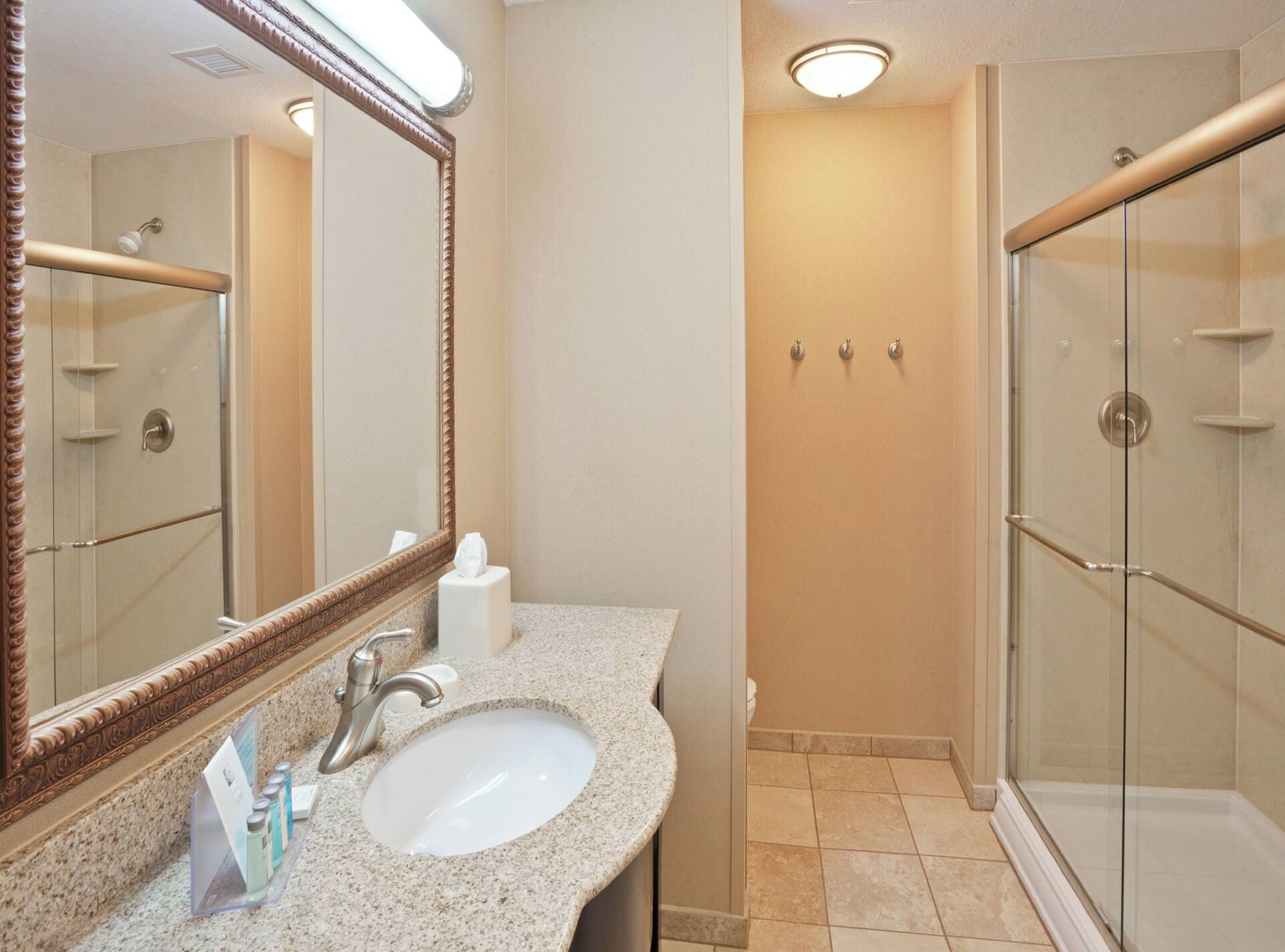 studio, 1 king bed, non smoking | bathroom | shower, free toiletries, hair dryer, towels