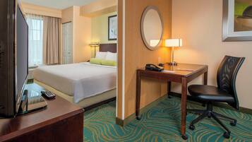 Premium bedding, down comforters, pillowtop beds, in-room safe