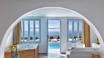 Suite, Jetted Tub, Sea View (Prestige) | Living area