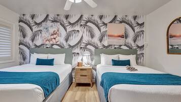 Deluxe Room, 2 Queen Beds | Desk, iron/ironing board, free WiFi, bed sheets